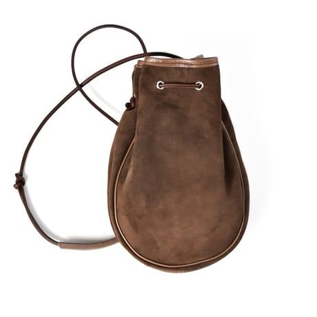 STAR DRAWSTRING BAG -goat suede-
