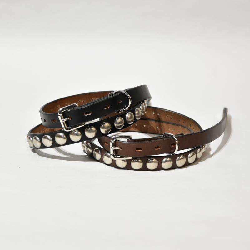 20mm NARROW LONG BELT-silver studs- | the wonde 20mm NARROW LONG BELT-silver studs- | the wonde