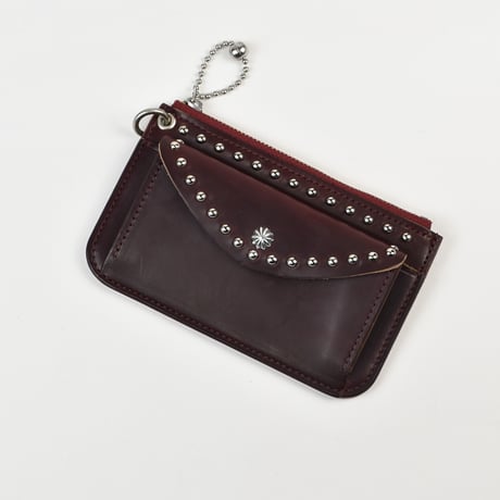 SHELL & STUDS UTILITY POUCH -chrome excel-