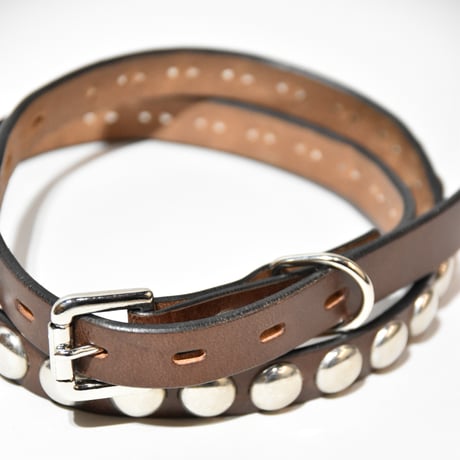 20mm NARROW LONG BELT -U.K・silver studs-