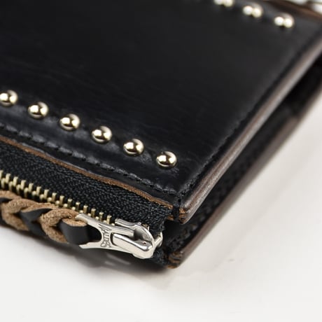 STUDS L-ZIP MINI WALLET