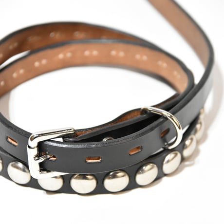 20mm NARROW LONG BELT -U.K・silver studs-