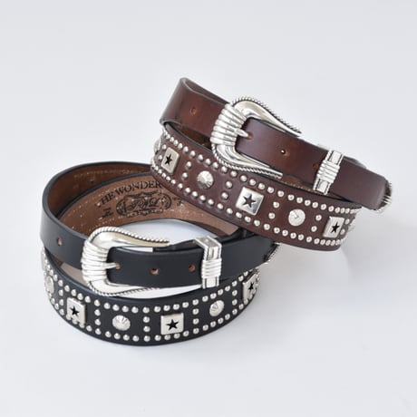 25-40mm WESTERN BELT -U.K star studs-