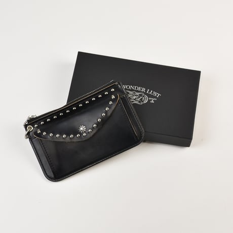 SHELL & STUDS UTILITY POUCH -chrome excel-