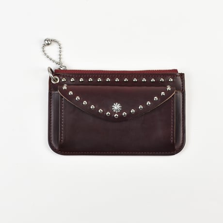 SHELL & STUDS UTILITY POUCH -chrome excel-