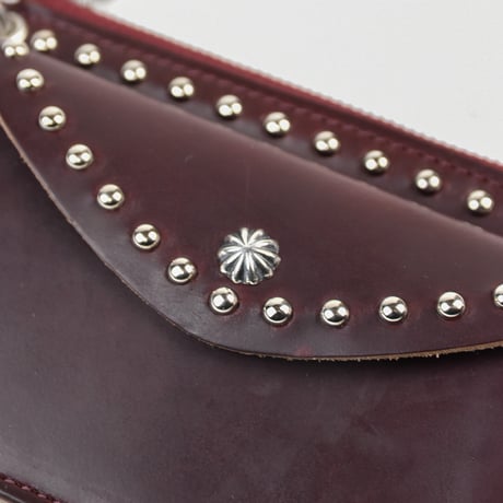 SHELL & STUDS UTILITY POUCH -chrome excel-