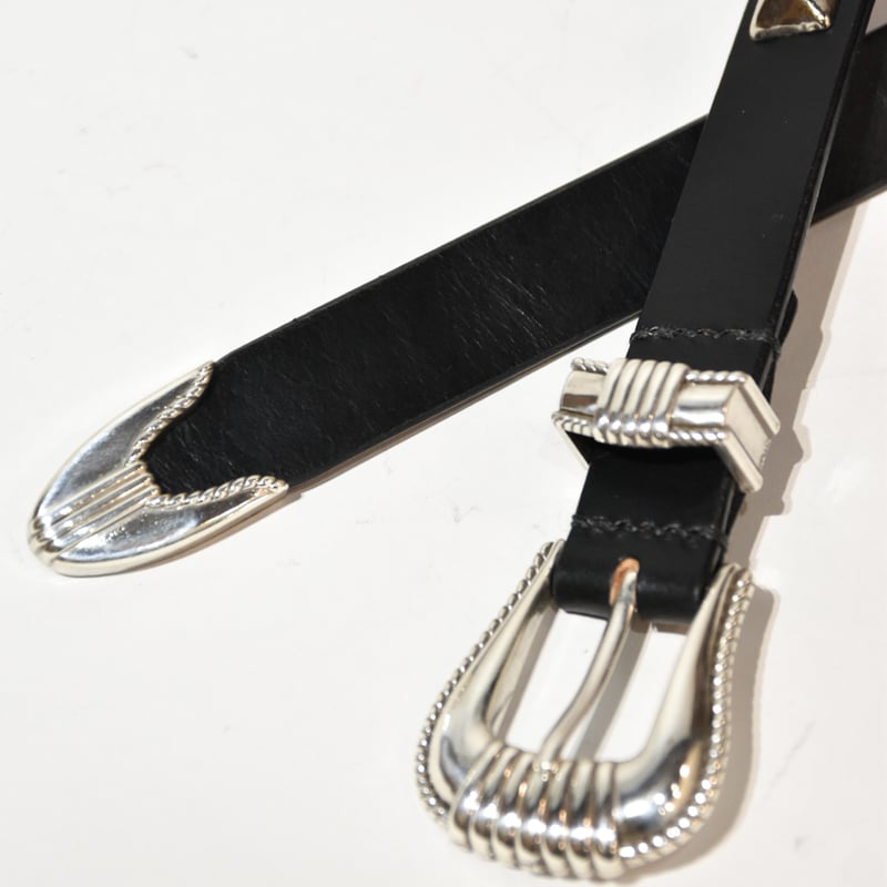 25mm WESTERN LONG BELT -silver studs- | the won 25mm WESTERN LONG BELT -silver studs- | the won
