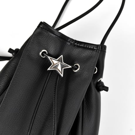 STAR DRAWSTRING BAG -goat smoorth-
