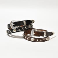 25mm WESTERN BELT -U.K silver studs-