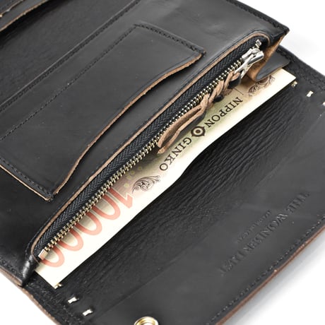 SHELL & STUDS WEAVE TRUCKER WALLET
