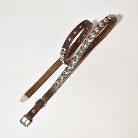 20mm NARROW LONG BELT -U.K・silver studs-