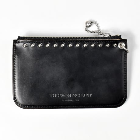 SHELL & STUDS UTILITY POUCH -chrome excel-