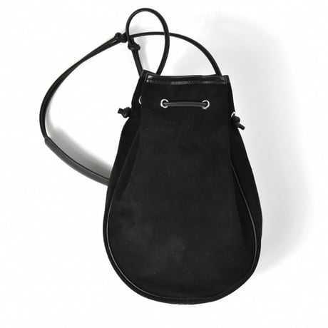 STAR DRAWSTRING BAG -goat suede-