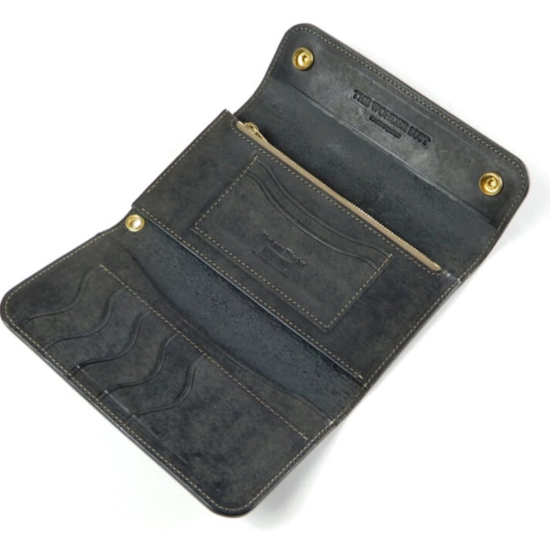 Weave Zip Long Wallet - BLACK