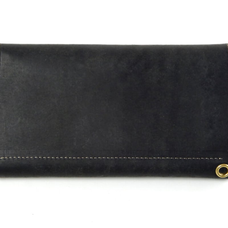 Weave Zip Long Wallet - BLACK