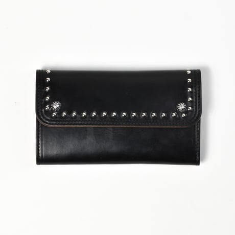 SHELL & STUDS WEAVE TRUCKER WALLET