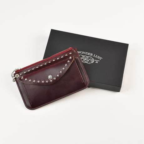 SHELL & STUDS UTILITY POUCH -chrome excel-