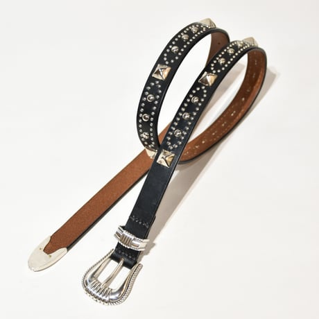 25mm WESTERN LONG BELT -U.K silver studs-
