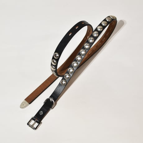 20mm NARROW LONG BELT -U.K・silver studs-