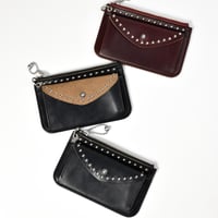 SHELL & STUDS UTILITY POUCH -chrome excel-