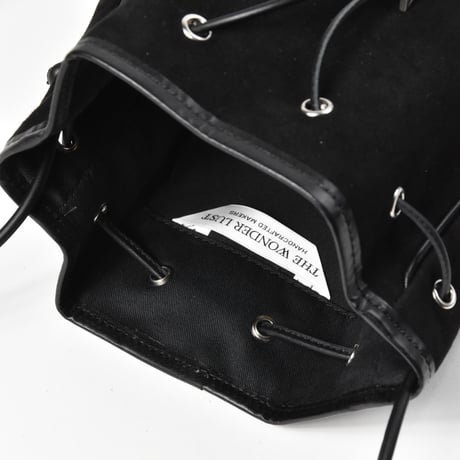 STAR DRAWSTRING BAG -goat suede-