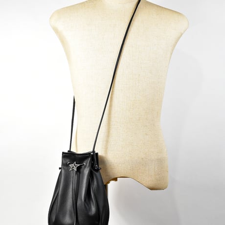 STAR DRAWSTRING BAG -goat smoorth-