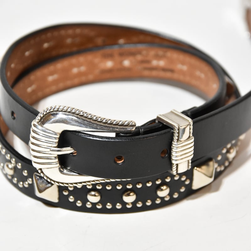 25mm WESTERN LONG BELT -silver studs- | the won 25mm WESTERN LONG BELT -silver studs- | the won