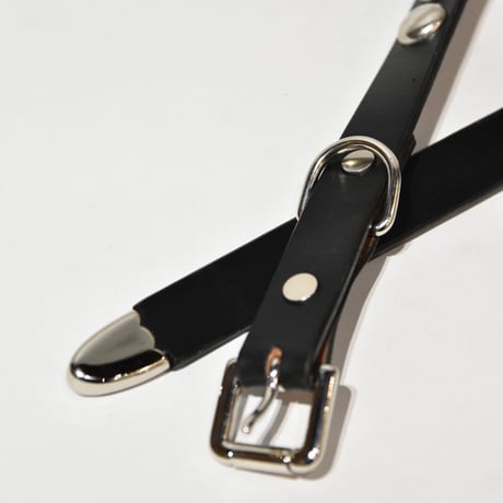 20mm NARROW LONG BELT -U.K・silver studs-