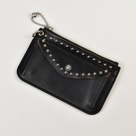 SHELL & STUDS UTILITY POUCH -chrome excel-