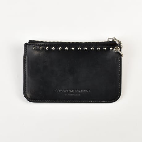 SHELL & STUDS UTILITY POUCH -chrome excel-