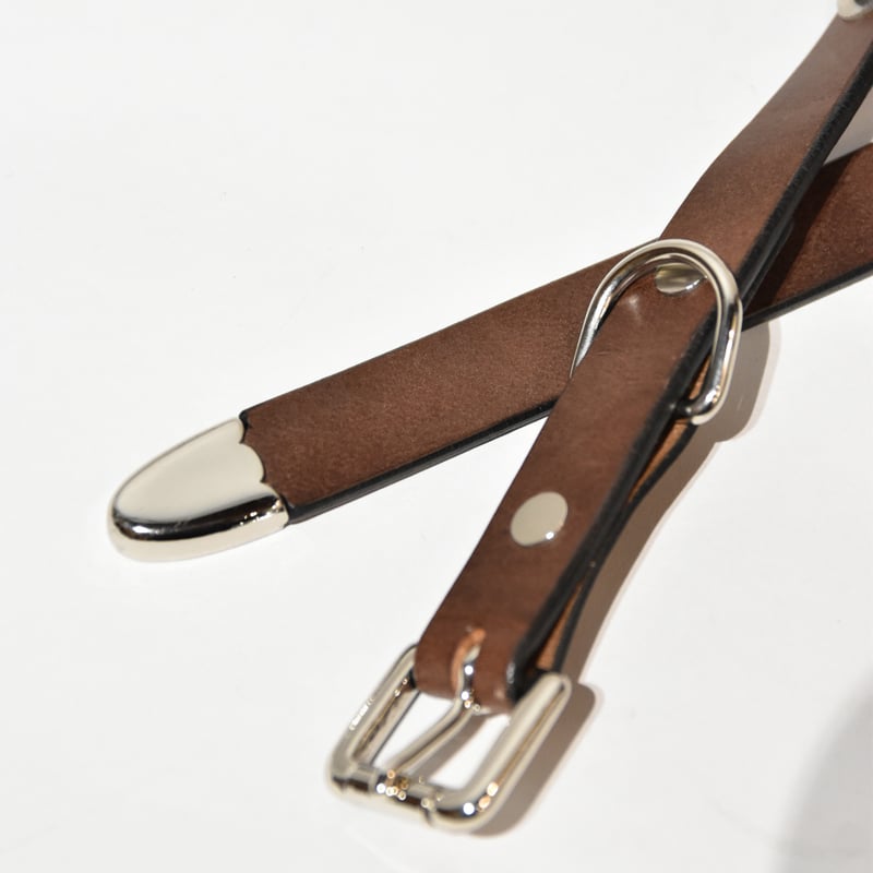 20mm NARROW LONG BELT-silver studs- | the wonde 20mm NARROW LONG BELT-silver studs- | the wonde