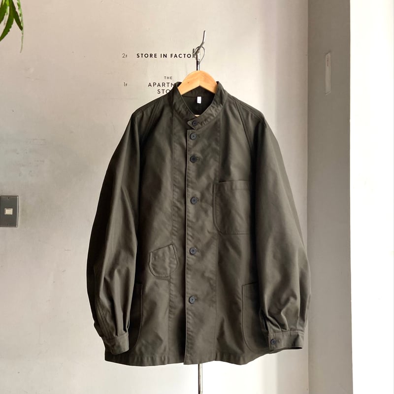 FIRMUM スタンドカラー ナッパ服 / Olive / M | THE DEPART