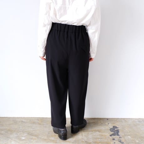 NO CONTROL AIR / トリアセテート&ポリエステル　2タックテーパードパンツ / black / 3