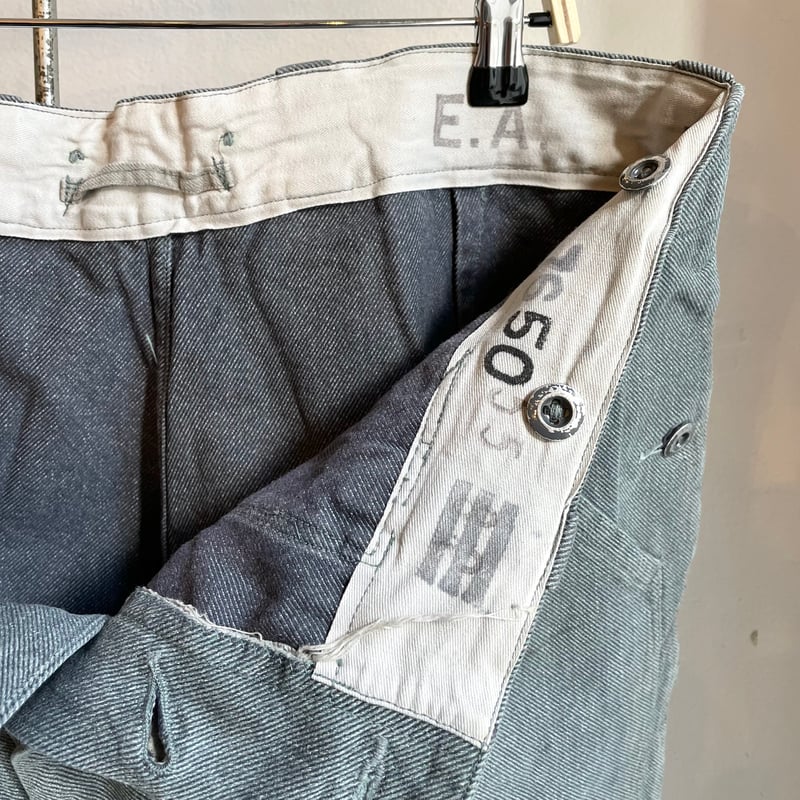 60's スイス軍 デニムワークパンツ used / M | THE DEPARTMENT S 60's スイス軍 デニムワークパンツ used / M | THE DEPARTMENT S