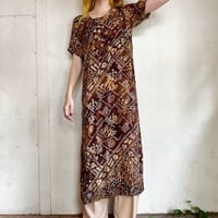〜1980's Indonesia Rayon dress 300