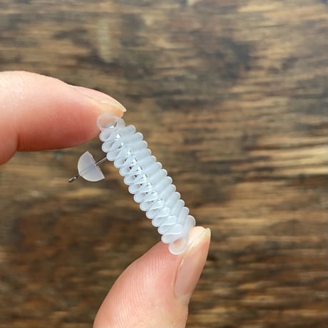 nooca  	PVCストレートパイプピアス　幅広タイプ