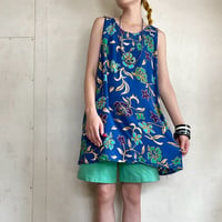 80's〜 Hawaiian sleeveless short dress 292