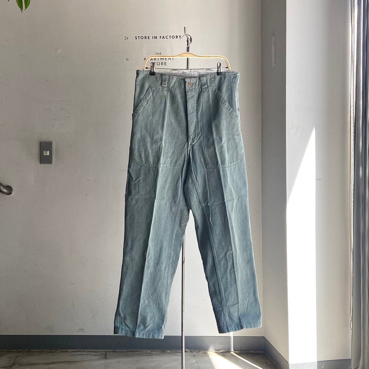 60's スイス軍 デニムワークパンツ used / S | THE DEPARTMENT S