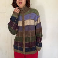 90s acrylic knit zipup 349