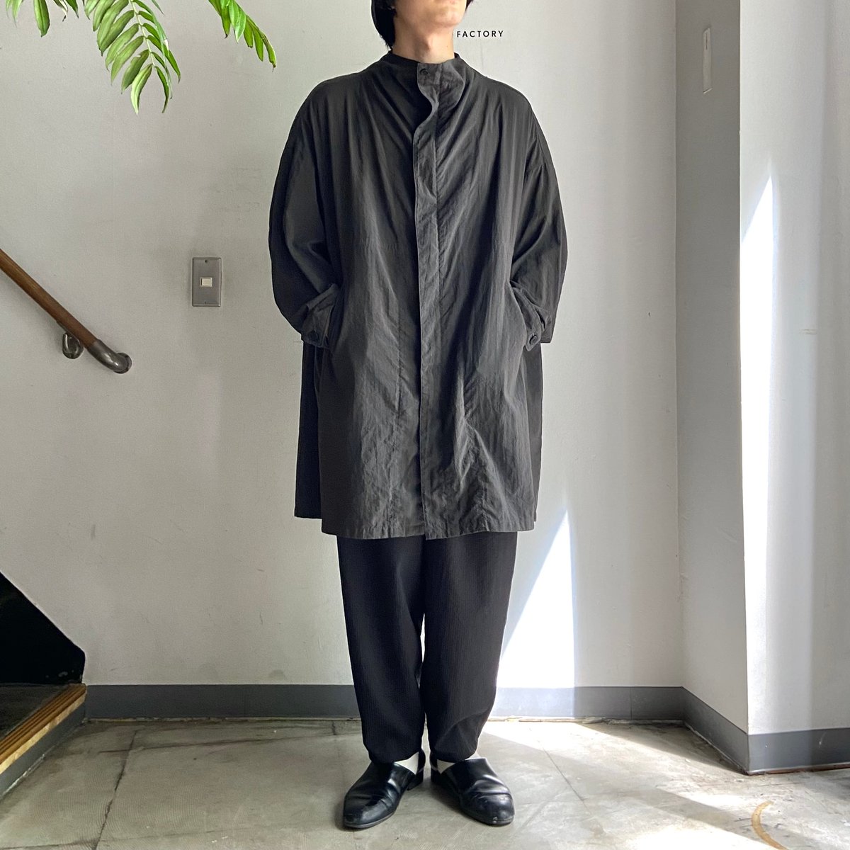 FIRMUM / ナイロンタスラン ボトルネックコート / Dark grey / S FIRMUM / ナイロンタスラン ボトルネックコート / Dark grey / S