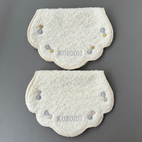 ｜汗とりパットにもなる オーガニック刺繍タオル