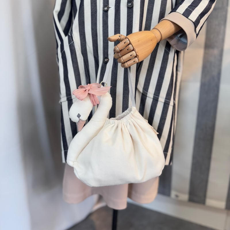 スワンポーチ M 】白鳥・黒鳥巾着｜9月下旬発送 | kubomi