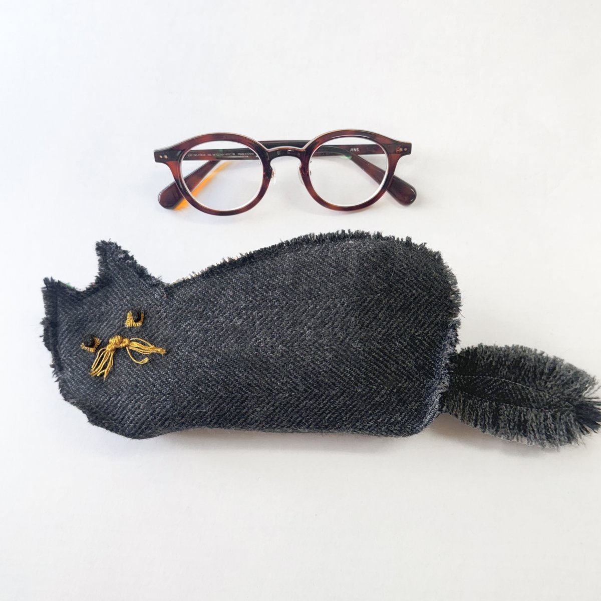 ねこ型ポーチ 】 メガネ&ペンケース｜11月下旬発送 | kubomi [クボミ