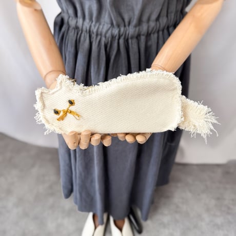 【 ねこ型ポーチ  】 メガネ&ペンケース｜8月末発送