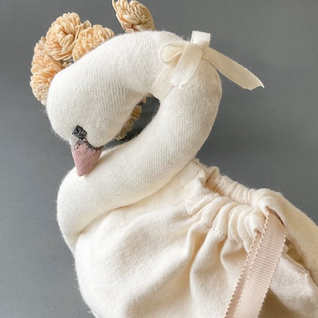 【 スワンポーチ S 】白鳥・黒鳥巾着｜8月末発送