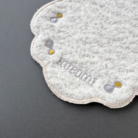 ｜汗とりパットにもなる オーガニック刺繍タオル