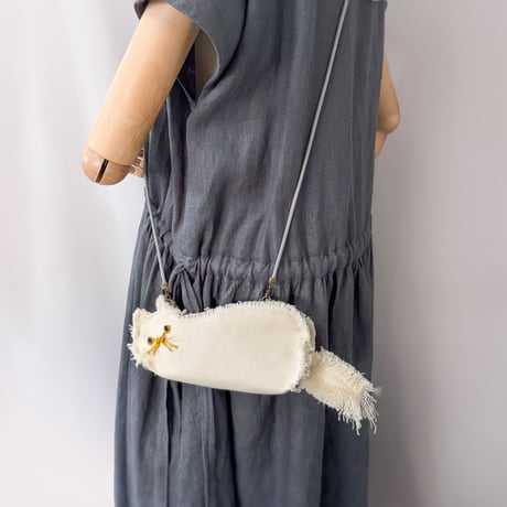 【 ねこ型ポーチ  】 メガネ&ペンケース｜8月末発送