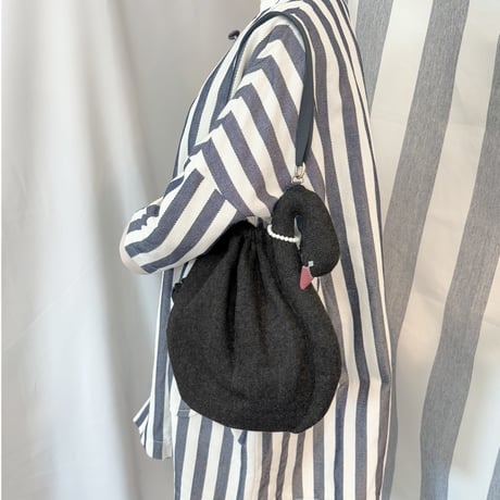 【 スワンバッグ 】白鳥・黒鳥　ショルダーバッグ｜8月末発送