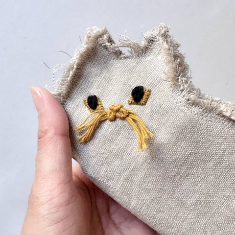 【 ねこ型ポーチ  】 メガネ&ペンケース｜8月末発送