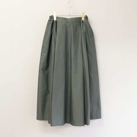 millim　コットン タックギャザーロングスカート